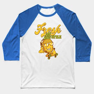 Pineapple Skateboard Baseball T-Shirt